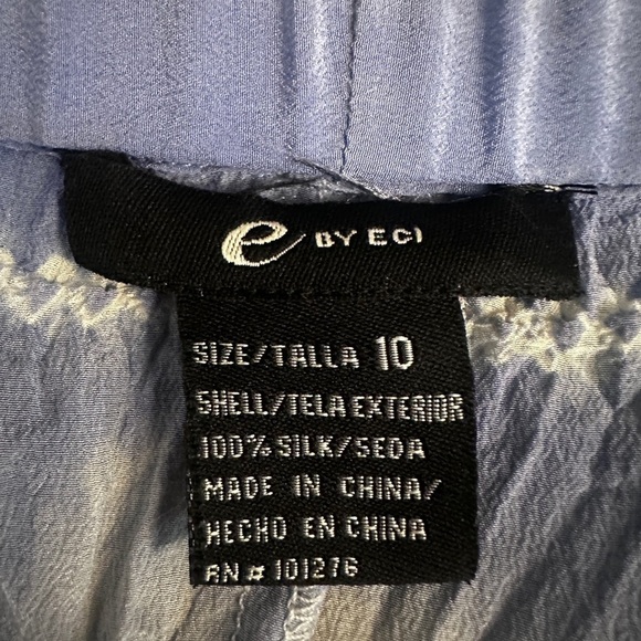 ECI Women’s Blue Ombre Silk Skirt Size 10, Sequin Embroidered Boho A-Line Skirt - Picture 9 of 10